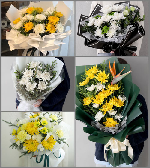 山东青岛胶州市胶西镇马家村白事花束代送
